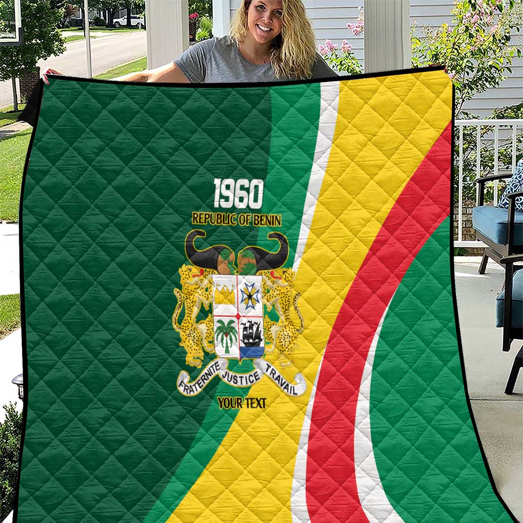 Benin Independence Day Personalized Quilt Since 1960 Fraternite Justice Travail - Wonder Print Shop