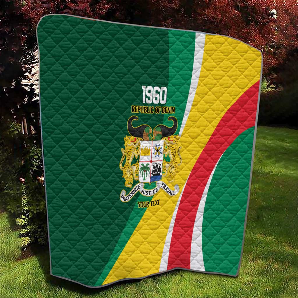 Benin Independence Day Personalized Quilt Since 1960 Fraternite Justice Travail - Wonder Print Shop