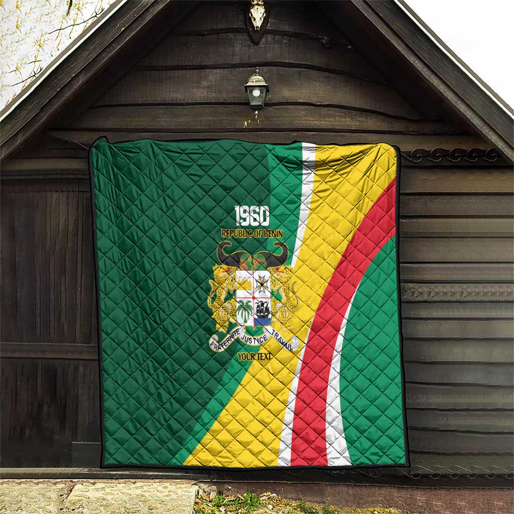 Benin Independence Day Personalized Quilt Since 1960 Fraternite Justice Travail - Wonder Print Shop