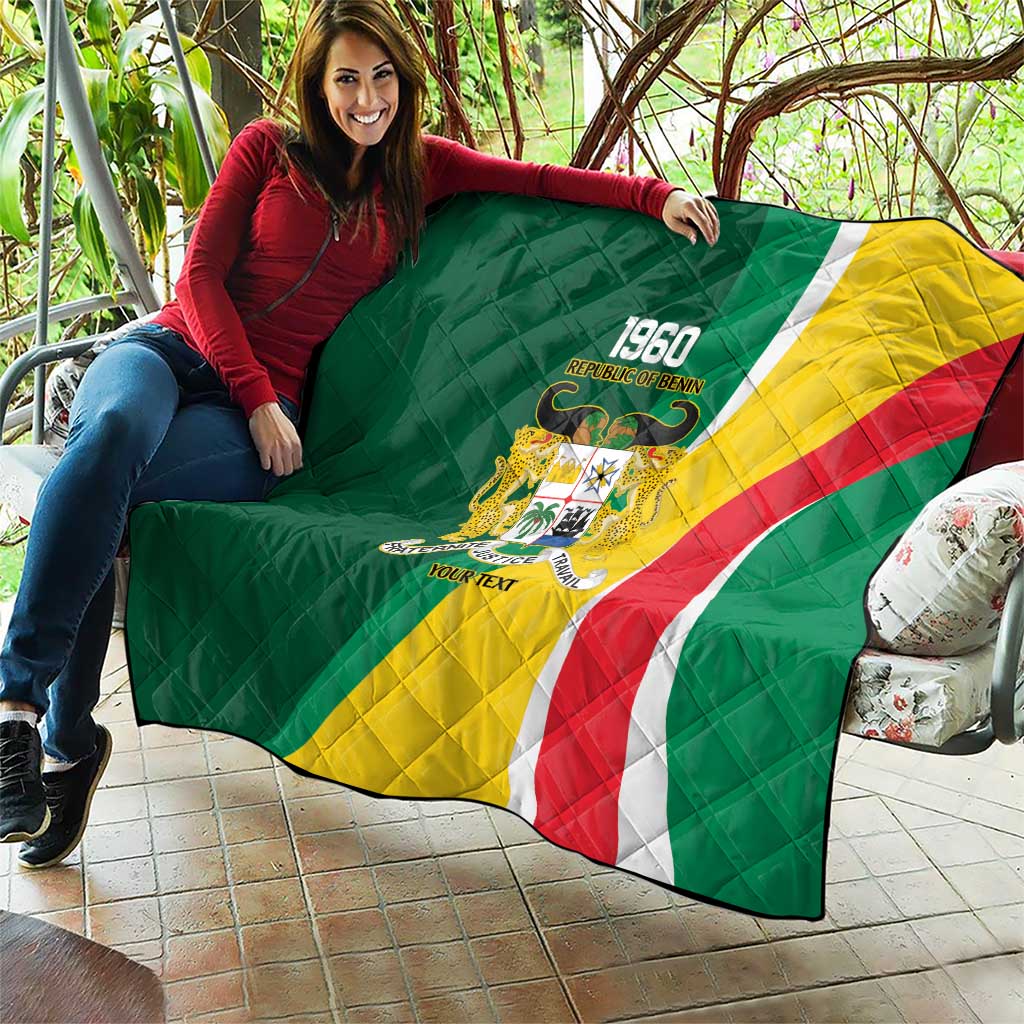 Benin Independence Day Personalized Quilt Since 1960 Fraternite Justice Travail - Wonder Print Shop