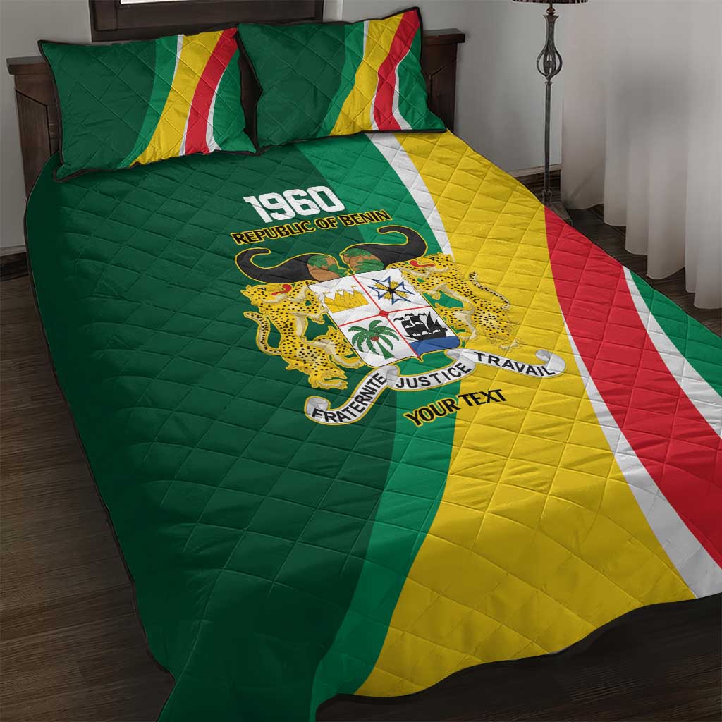 Benin Independence Day Personalized Quilt Bed Set Since 1960 Fraternite Justice Travail - Wonder Print Shop