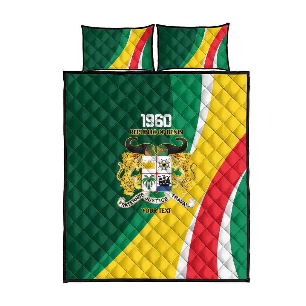 Benin Independence Day Personalized Quilt Bed Set Since 1960 Fraternite Justice Travail - Wonder Print Shop