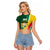 Benin Independence Day Personalized Raglan Cropped T Shirt Since 1960 Fraternite Justice Travail - Wonder Print Shop