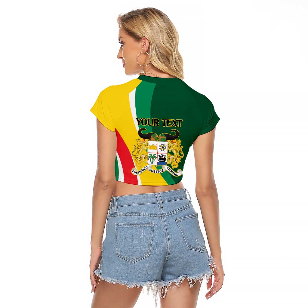 Benin Independence Day Personalized Raglan Cropped T Shirt Since 1960 Fraternite Justice Travail - Wonder Print Shop