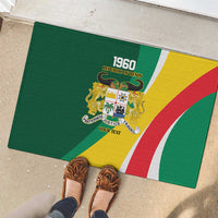 Benin Independence Day Personalized Rubber Doormat Since 1960 Fraternite Justice Travail - Wonder Print Shop