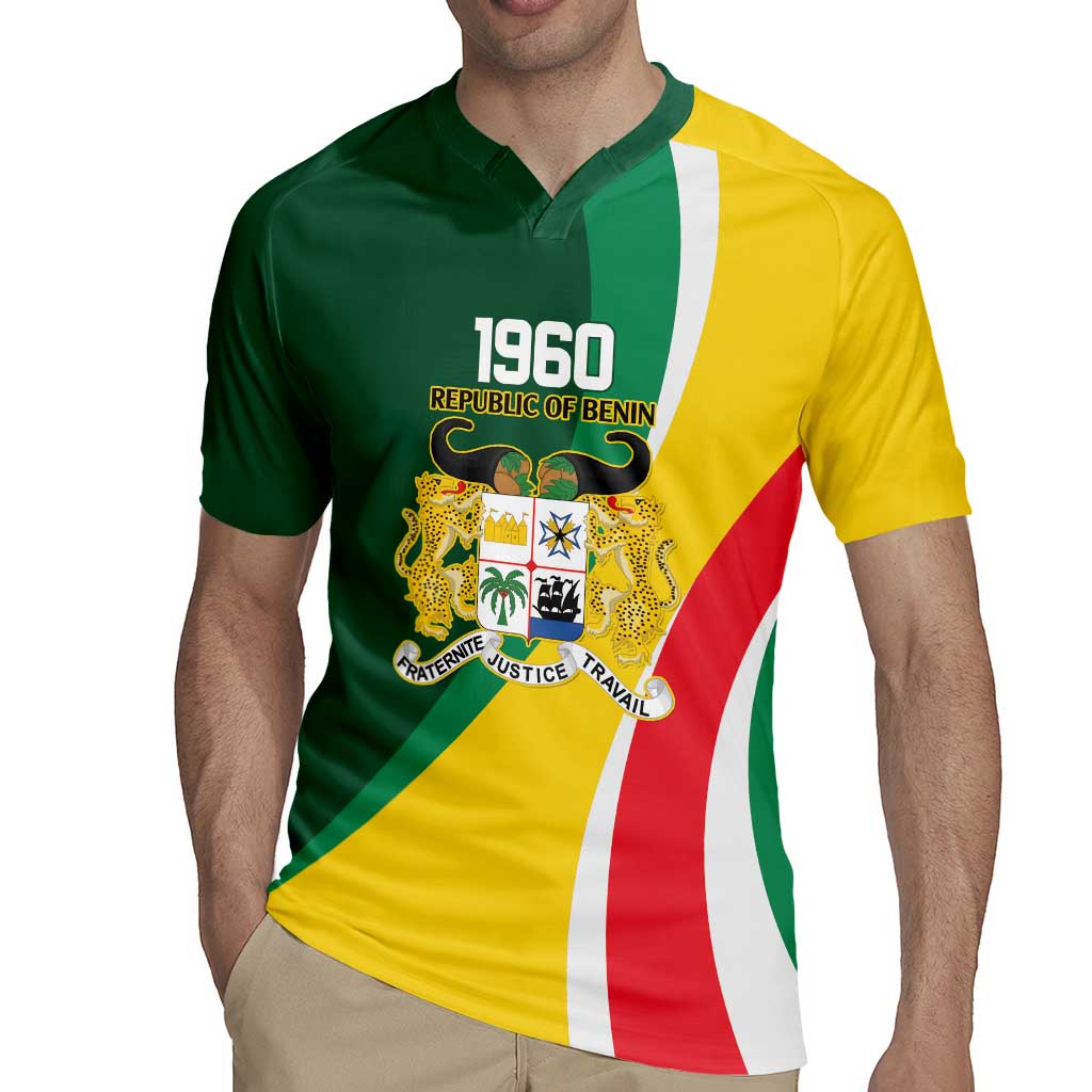 Benin Independence Day Personalized Rugby Jersey Since 1960 Fraternite Justice Travail - Wonder Print Shop