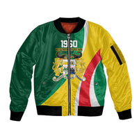 Benin Independence Day Personalized Sleeve Zip Bomber Jacket Since 1960 Fraternite Justice Travail - Wonder Print Shop