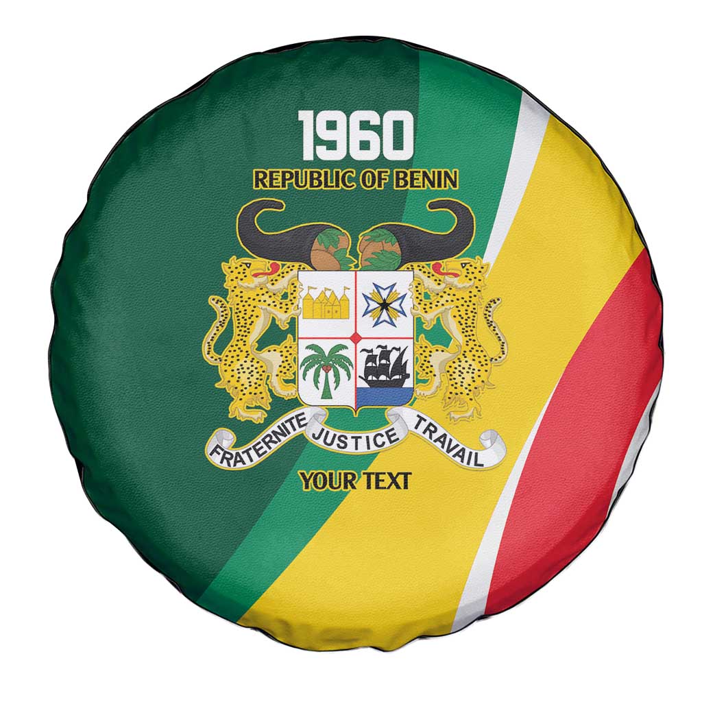 Benin Independence Day Personalized Spare Tire Cover Since 1960 Fraternite Justice Travail - Wonder Print Shop