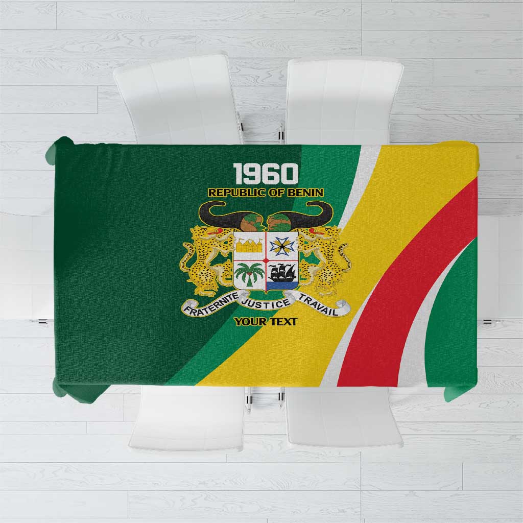 Benin Independence Day Personalized Tablecloth Since 1960 Fraternite Justice Travail - Wonder Print Shop