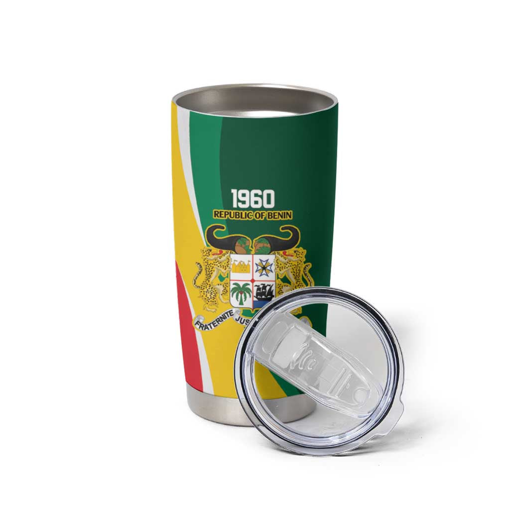 Benin Independence Day Personalized Tumbler Cup Since 1960 Fraternite Justice Travail - Wonder Print Shop