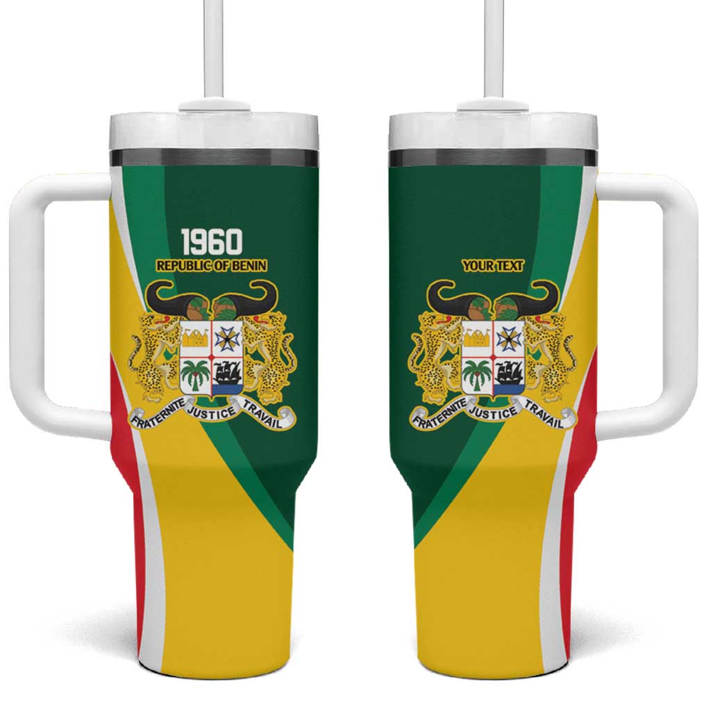 Benin Independence Day Personalized Tumbler With Handle Since 1960 Fraternite Justice Travail - Wonder Print Shop