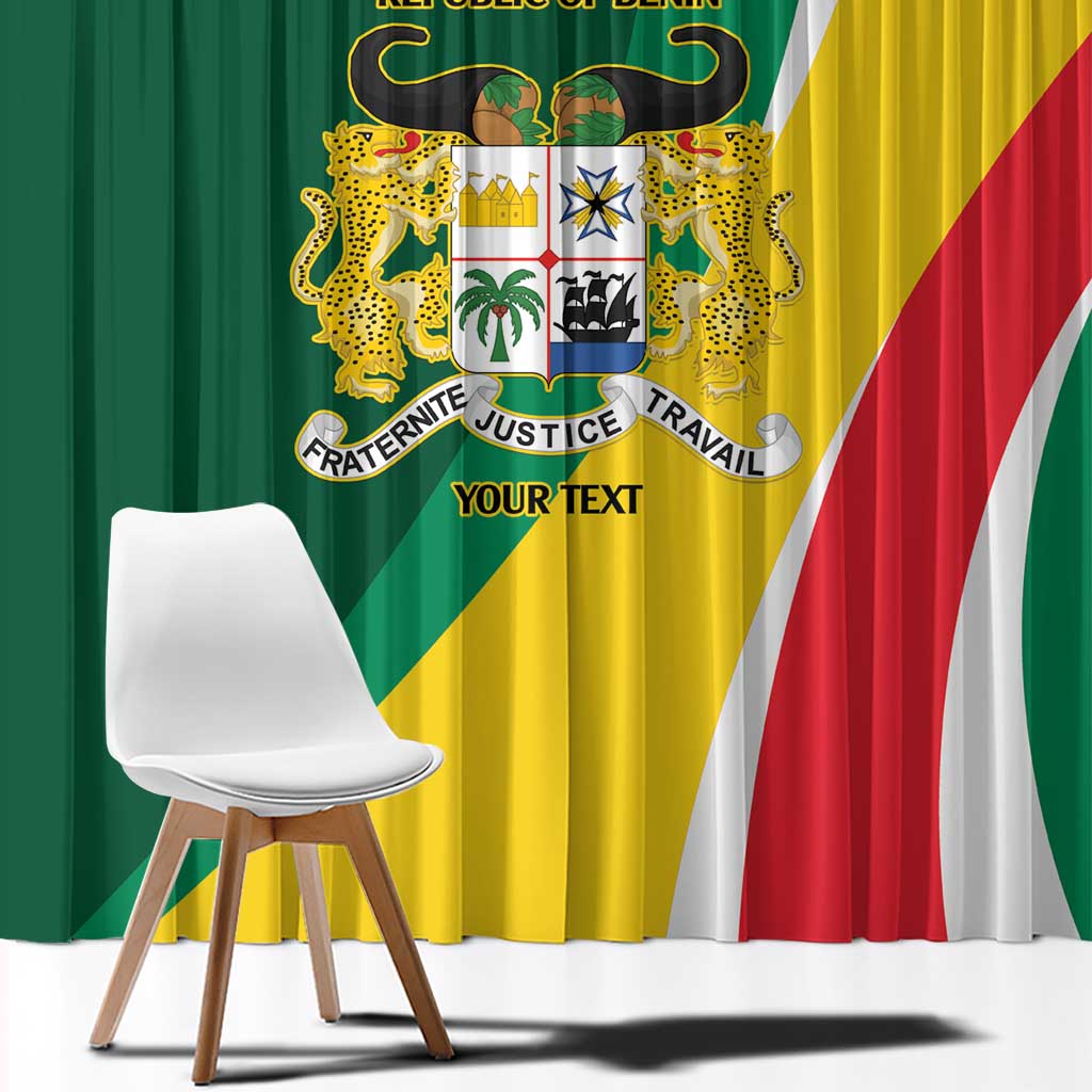 Benin Independence Day Personalized Window Curtain Since 1960 Fraternite Justice Travail - Wonder Print Shop
