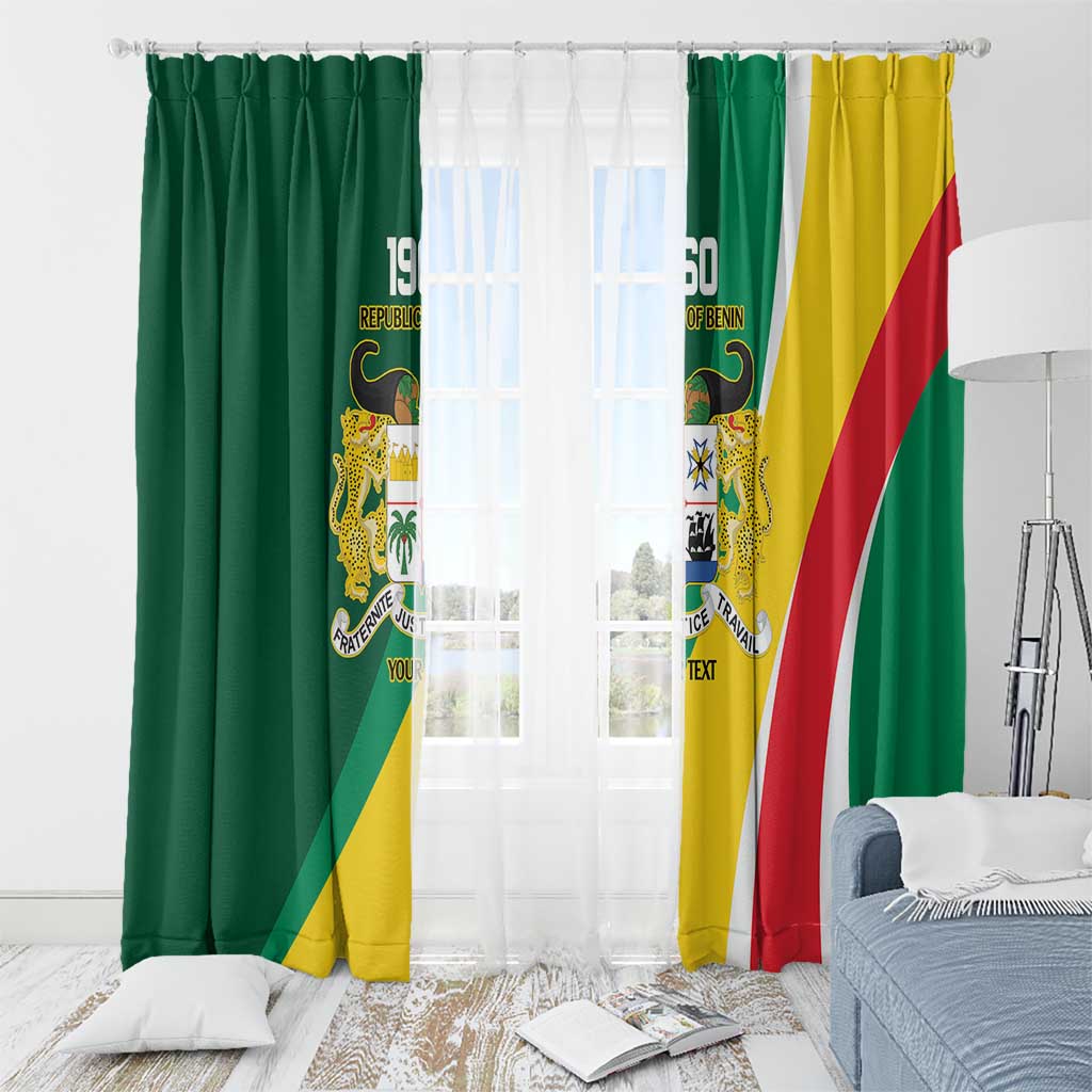 Benin Independence Day Personalized Window Curtain Since 1960 Fraternite Justice Travail - Wonder Print Shop