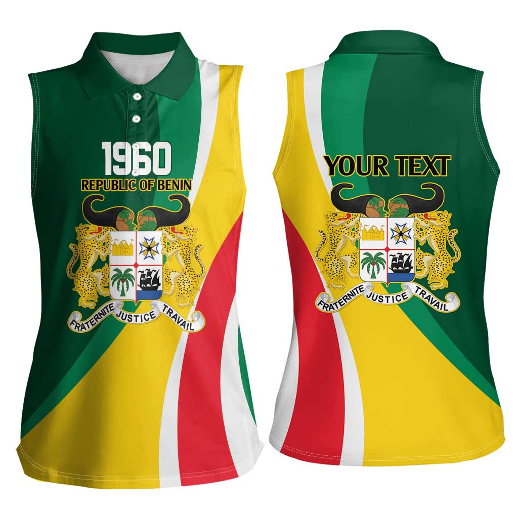 Benin Independence Day Personalized Women Sleeveless Polo Shirt Since 1960 Fraternite Justice Travail - Wonder Print Shop