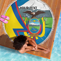 Ecuador Independence Day Personalized Beach Blanket Pro Deo Patria et Libertate - Wonder Print Shop