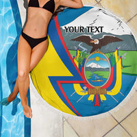 Ecuador Independence Day Personalized Beach Blanket Pro Deo Patria et Libertate - Wonder Print Shop