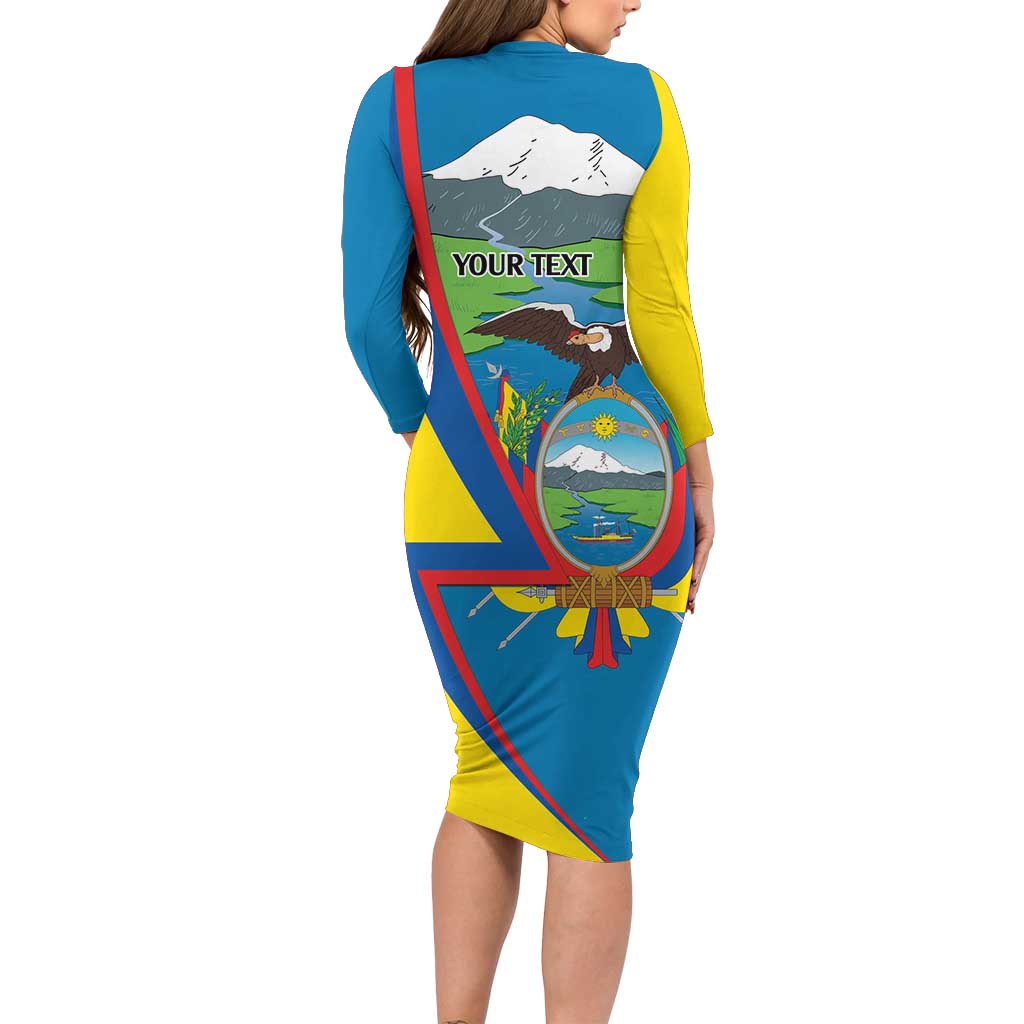Ecuador Independence Day Personalized Family Matching Long Sleeve Bodycon Dress and Hawaiian Shirt Pro Deo Patria et Libertate - Wonder Print Shop