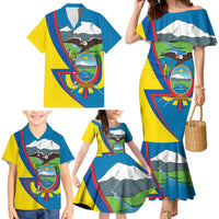 Ecuador Independence Day Personalized Family Matching Mermaid Dress and Hawaiian Shirt Pro Deo Patria et Libertate - Wonder Print Shop