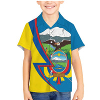 Ecuador Independence Day Personalized Family Matching Mermaid Dress and Hawaiian Shirt Pro Deo Patria et Libertate - Wonder Print Shop