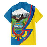 Ecuador Independence Day Personalized Family Matching Off Shoulder Short Dress and Hawaiian Shirt Pro Deo Patria et Libertate - Wonder Print Shop