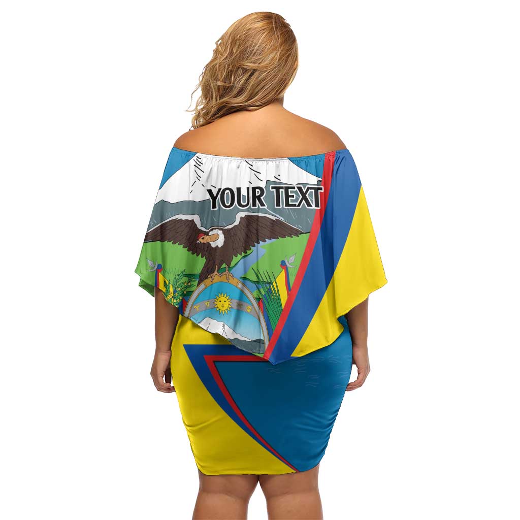 Ecuador Independence Day Personalized Family Matching Off Shoulder Short Dress and Hawaiian Shirt Pro Deo Patria et Libertate - Wonder Print Shop