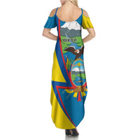 Ecuador Independence Day Personalized Family Matching Summer Maxi Dress and Hawaiian Shirt Pro Deo Patria et Libertate - Wonder Print Shop