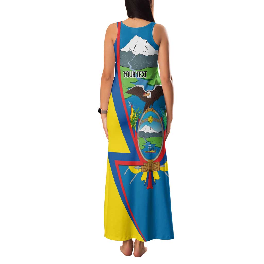 Ecuador Independence Day Personalized Family Matching Tank Maxi Dress and Hawaiian Shirt Pro Deo Patria et Libertate - Wonder Print Shop
