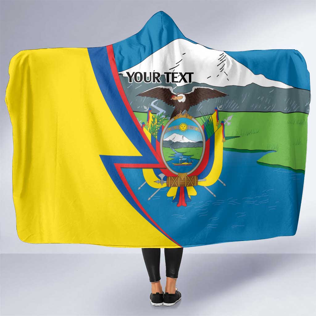 Ecuador Independence Day Personalized Hooded Blanket Pro Deo Patria et Libertate - Wonder Print Shop