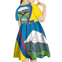 Ecuador Independence Day Personalized Kid Short Sleeve Dress Pro Deo Patria et Libertate - Wonder Print Shop