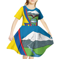 Ecuador Independence Day Personalized Kid Short Sleeve Dress Pro Deo Patria et Libertate - Wonder Print Shop
