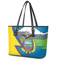 Ecuador Independence Day Personalized Leather Tote Bag Pro Deo Patria et Libertate - Wonder Print Shop