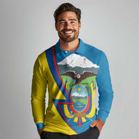 Ecuador Independence Day Personalized Long Sleeve Polo Shirt Pro Deo Patria et Libertate - Wonder Print Shop
