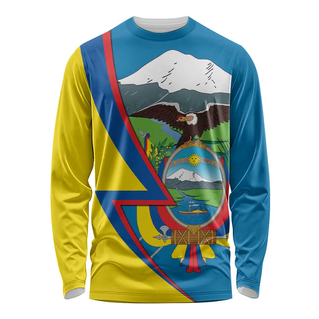 Ecuador Independence Day Personalized Long Sleeve Shirt Pro Deo Patria et Libertate - Wonder Print Shop