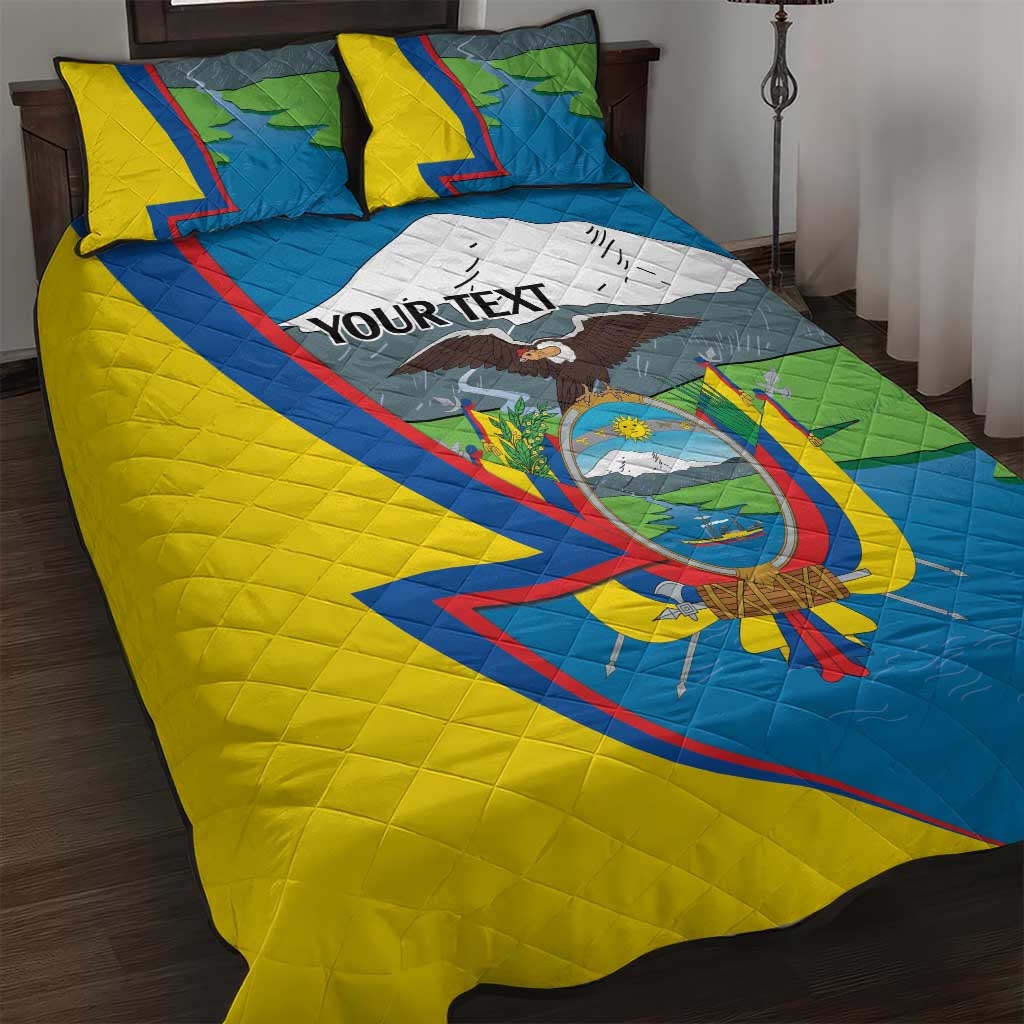 Ecuador Independence Day Personalized Quilt Bed Set Pro Deo Patria et Libertate - Wonder Print Shop