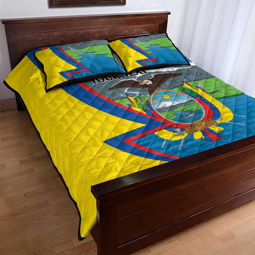 Ecuador Independence Day Personalized Quilt Bed Set Pro Deo Patria et Libertate - Wonder Print Shop
