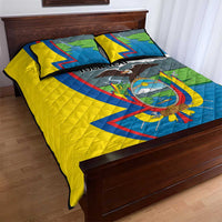 Ecuador Independence Day Personalized Quilt Bed Set Pro Deo Patria et Libertate - Wonder Print Shop