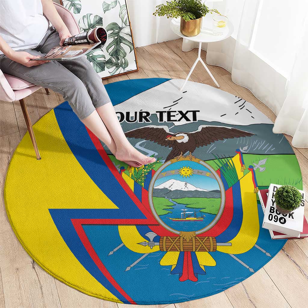 Ecuador Independence Day Personalized Round Carpet Pro Deo Patria et Libertate - Wonder Print Shop