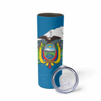 Ecuador Independence Day Personalized Skinny Tumbler Pro Deo Patria et Libertate - Wonder Print Shop