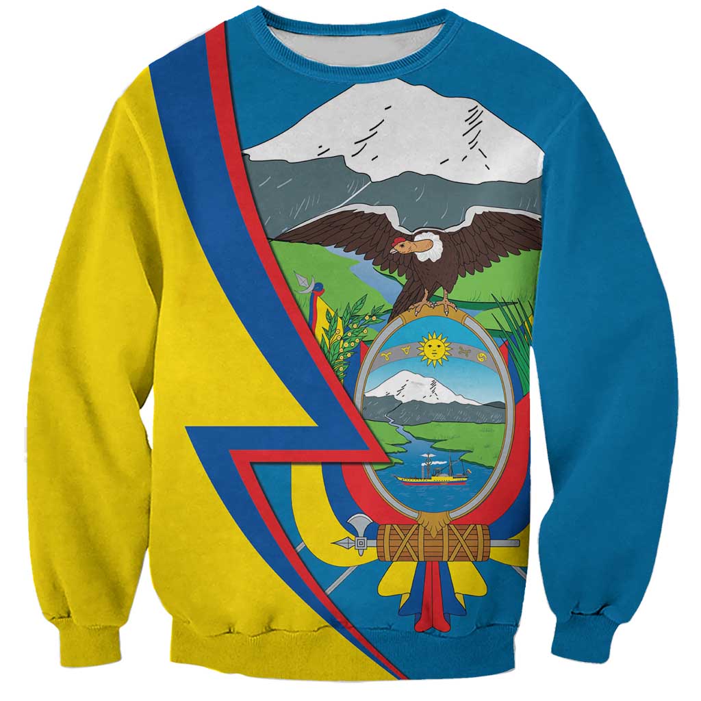 Ecuador Independence Day Personalized Sweatshirt Pro Deo Patria et Libertate - Wonder Print Shop