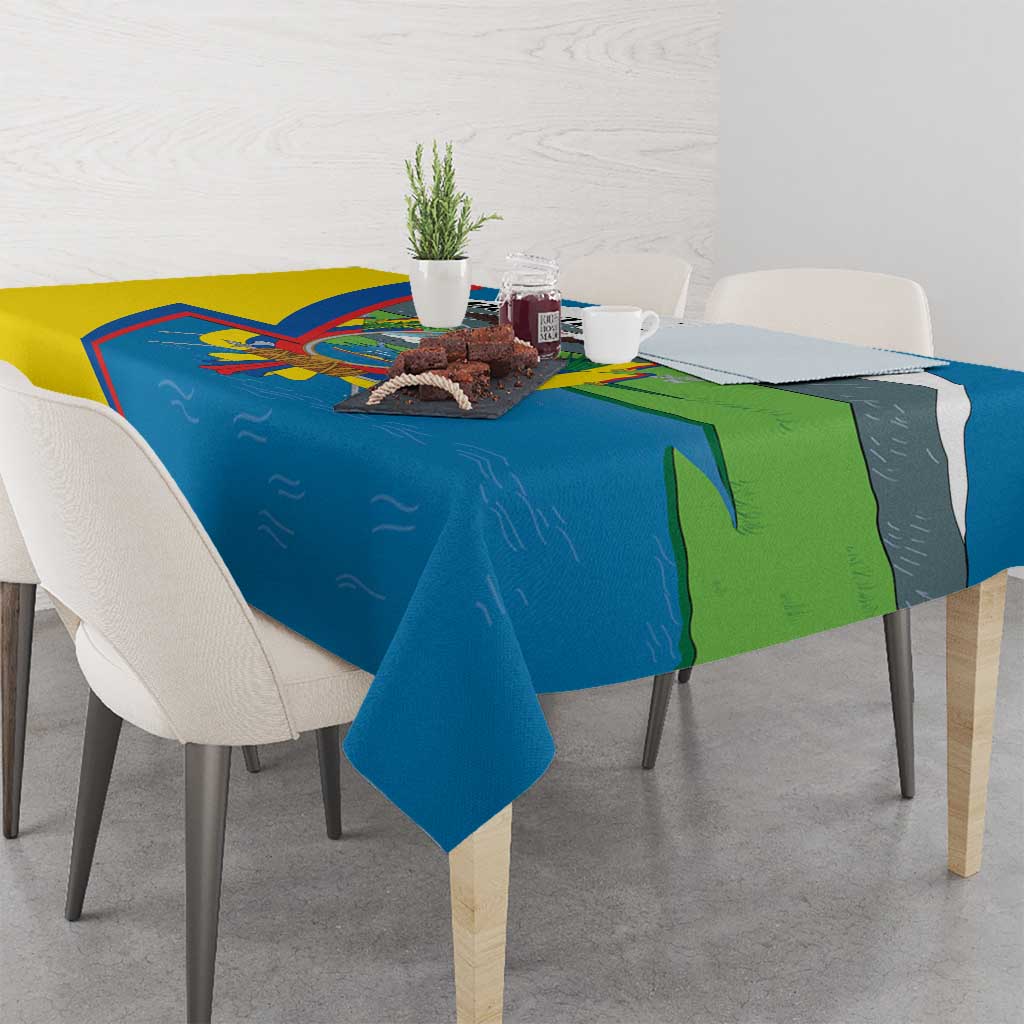 Ecuador Independence Day Personalized Tablecloth Pro Deo Patria et Libertate - Wonder Print Shop