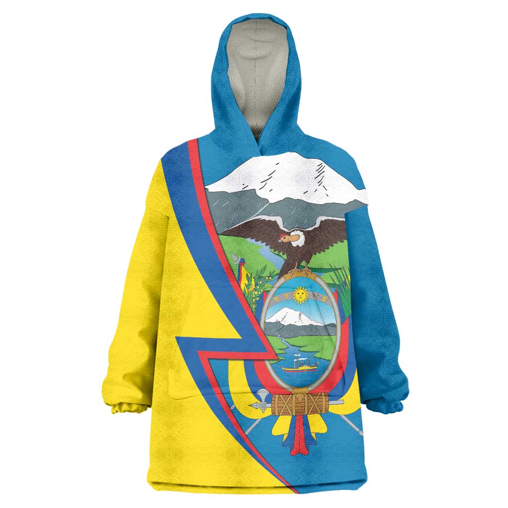 Ecuador Independence Day Personalized Wearable Blanket Hoodie Pro Deo Patria et Libertate - Wonder Print Shop