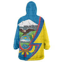 Ecuador Independence Day Personalized Wearable Blanket Hoodie Pro Deo Patria et Libertate - Wonder Print Shop