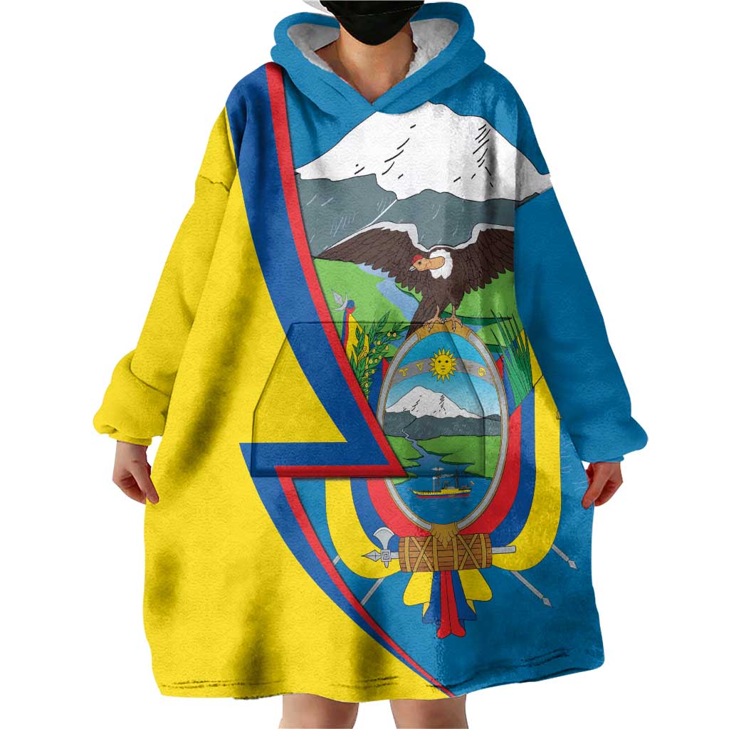 Ecuador Independence Day Personalized Wearable Blanket Hoodie Pro Deo Patria et Libertate - Wonder Print Shop
