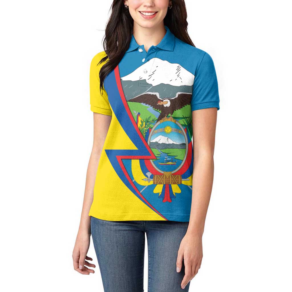 Ecuador Independence Day Personalized Women Polo Shirt Pro Deo Patria et Libertate - Wonder Print Shop