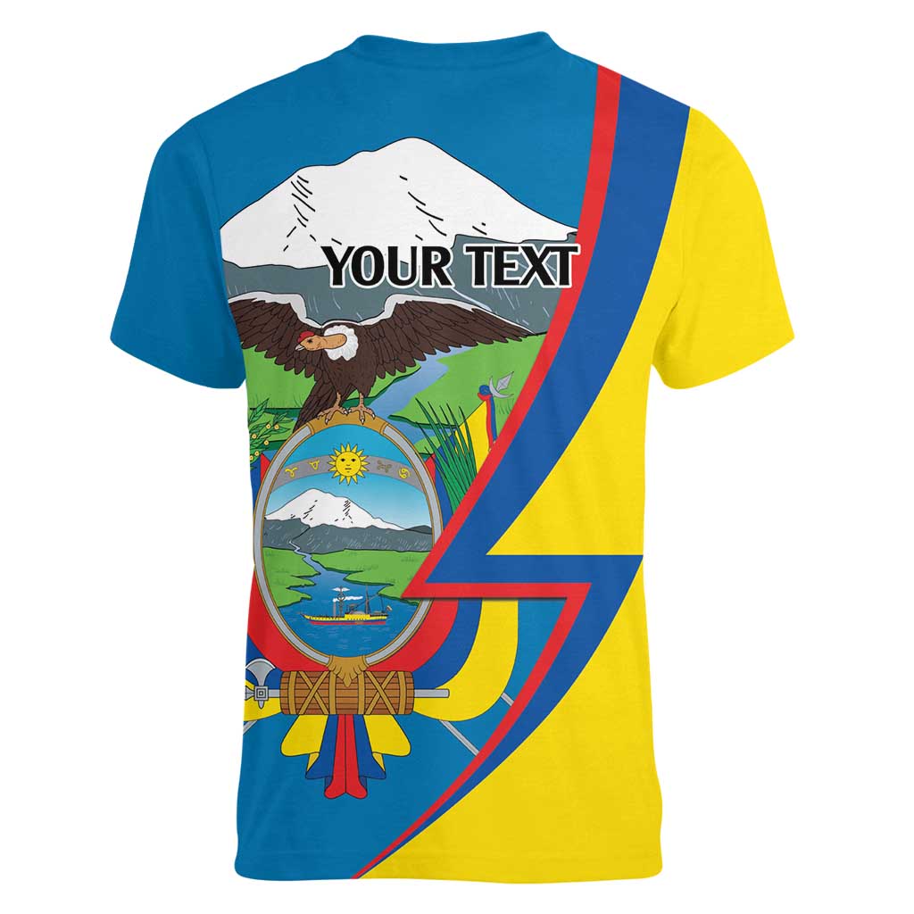 Ecuador Independence Day Personalized Women V-Neck T-Shirt Pro Deo Patria et Libertate - Wonder Print Shop