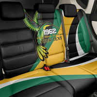 Jamaica Independence Day Personalized Back Car Seat Cover Green and Yellow Tribal Hummingbird - Wonder Print Shop