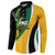 Jamaica Independence Day Personalized Button Sweatshirt Green and Yellow Tribal Hummingbird - Wonder Print Shop