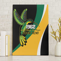 Jamaica Independence Day Personalized Canvas Wall Art Green and Yellow Tribal Hummingbird - Wonder Print Shop