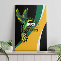 Jamaica Independence Day Personalized Canvas Wall Art Green and Yellow Tribal Hummingbird - Wonder Print Shop