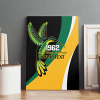 Jamaica Independence Day Personalized Canvas Wall Art Green and Yellow Tribal Hummingbird - Wonder Print Shop